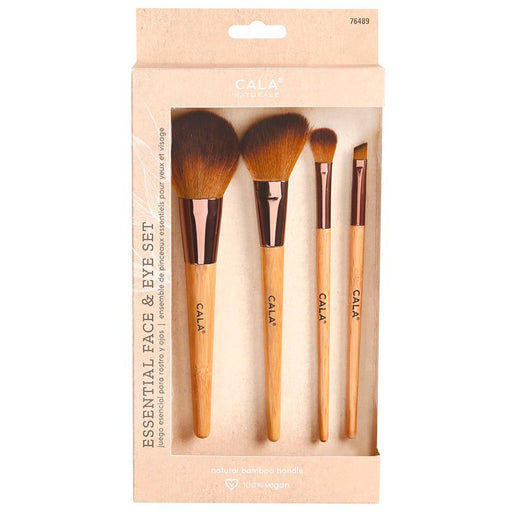 Set de Brochas - Set viso e occhi Essential Bamboo naturale (4 pezzi) - Cala - 1