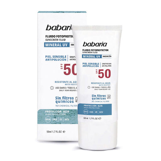 Fluido Fotoprotettivo per Pelli Sensibili Spf50 50ml - Babaria - 1