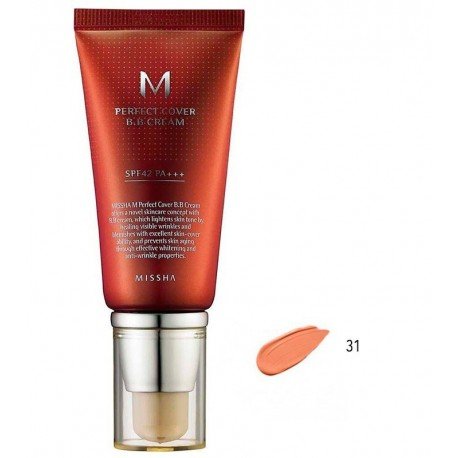 Missha - M Perfect Cover BB Cream - SPF42/PA+++ - 50 ml - Missha : -BB Cream M Perfect Cover - No.31 / Golden Beige - 1
