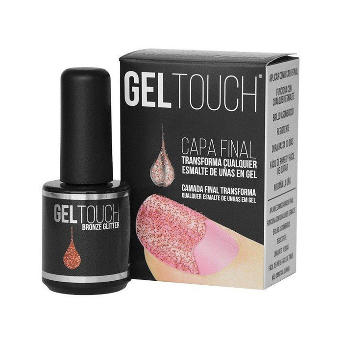 Top Coat Gel Dorado - Glitter oro - Gel Touch : -GELTOUCH BRONZE GLITTER - BRONZE - 1