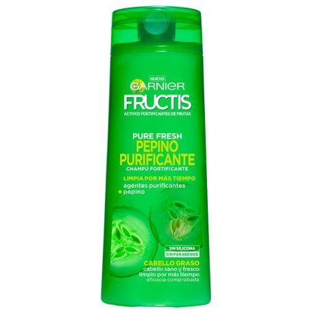 Shampoo Fructis Pure Fresh - Garnier : Pepino Purificante para Cabello Graso 360ml - 1