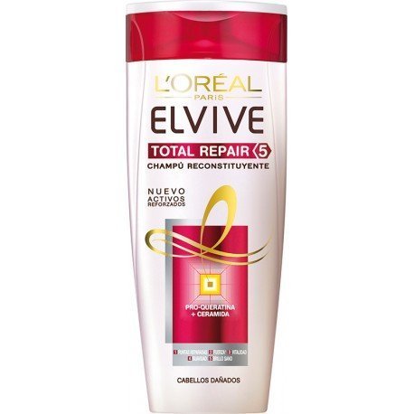 Champú Reparador Concentrado  Total Repair 5 - Cabello Dañado 370ml - Elvive - 1