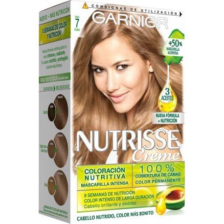 Tintura per capelli Nutrisse - Garnier : Coloración Nutrisse - 7 Rubio Ámbar - 1