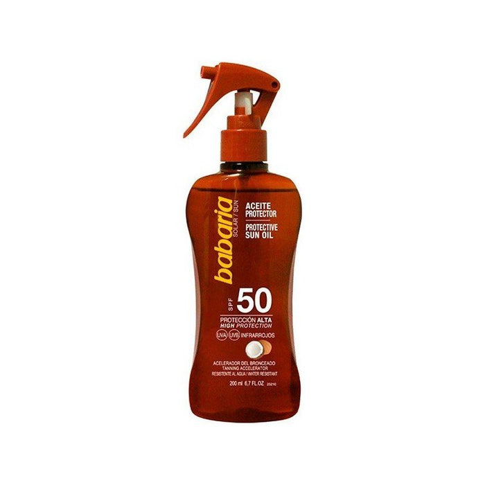 Olio di cocco per la protezione solare Acceleratore di abbronzatura Spf50 - Babaria - 1