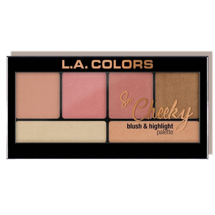 così Cheeky Blush &amp; Highlighter Palette - L.A. Colors : Peaches and Cream - 1