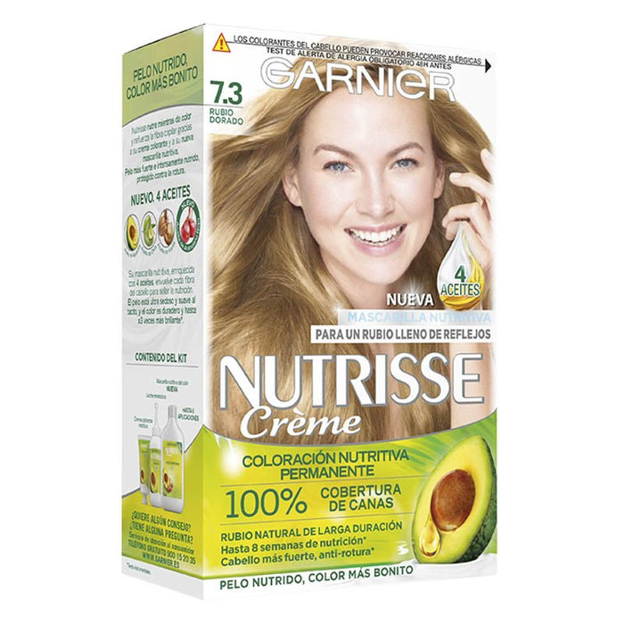 Nutrito con colorante permanente - Garnier : Nutrisse Crème - 7.3 Rubio Dorado - 1