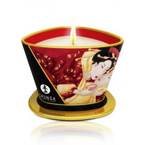 Mini Carezza di Candelight Candela da Massaggio Fragola e Vino 170ml - Candele - Shunga - 1