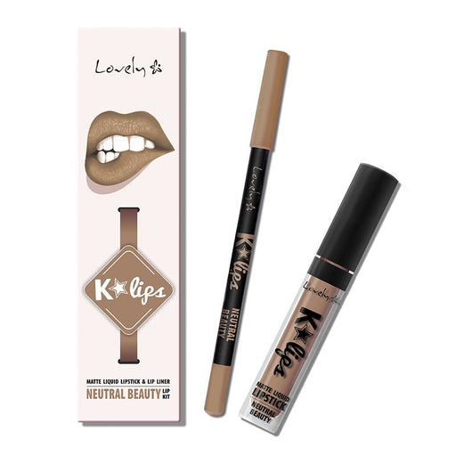 Matita labbra + Rossetto liquido K-lips - Lovely : set K Lips 4 - 1