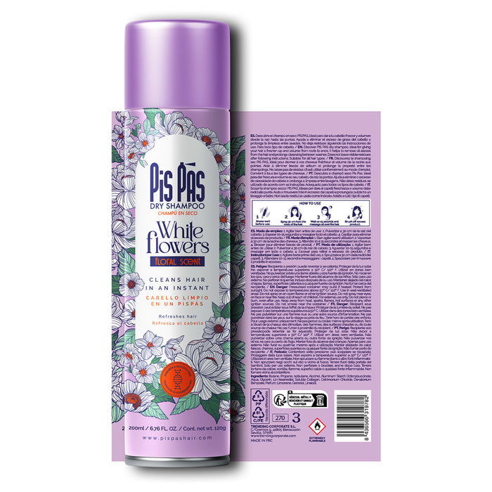 Shampoo secco Fiori Bianchi 200ml - Pis Pas - 3