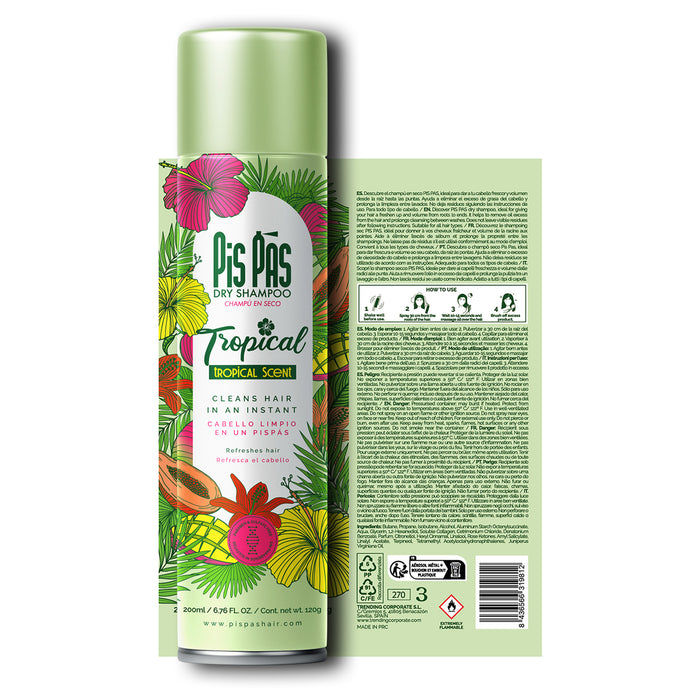 Shampoo secco profumato tropicale 200ml - Pis Pas - 3