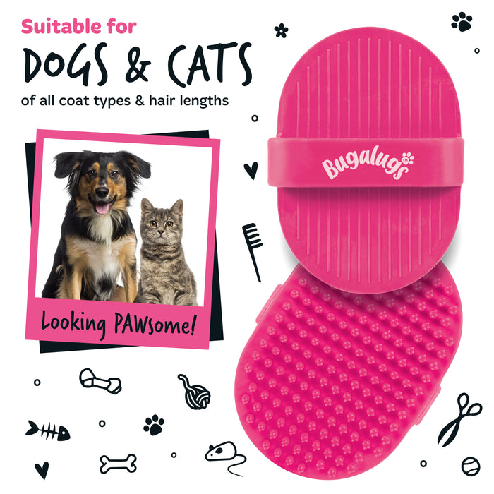 Spazzola per il bagno per cani - Bugalugs : Rosa - 3