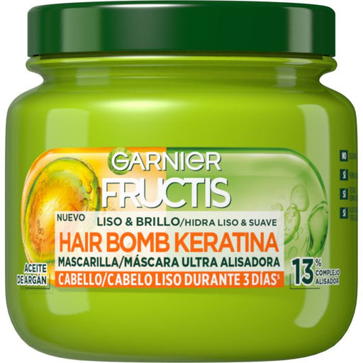 Hair Bomb Cheratina Liscia & Brillante Maschera per Capelli Ultra Raddrizzante con Olio di Argan - Fructis - 1