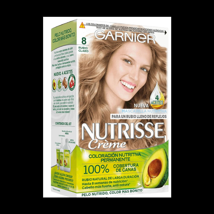 Tintura per capelli Nutrisse - Garnier : Coloración Nutrisse - 8 Rubio Claro - 1