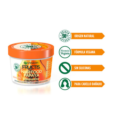 Hair Food Maschera per capelli alla papaia 390 ml - Garnier - Fructis - 2