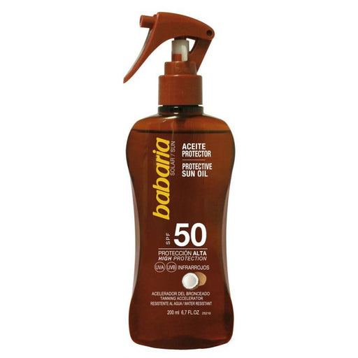 Olio di cocco per la protezione solare Acceleratore di abbronzatura Spf50 - Babaria - 1