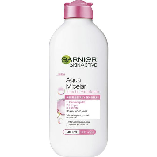 Acqua Micellare con Latte per Pelli Secche e Sensibili Skinactive 400 ml - Garnier - 1