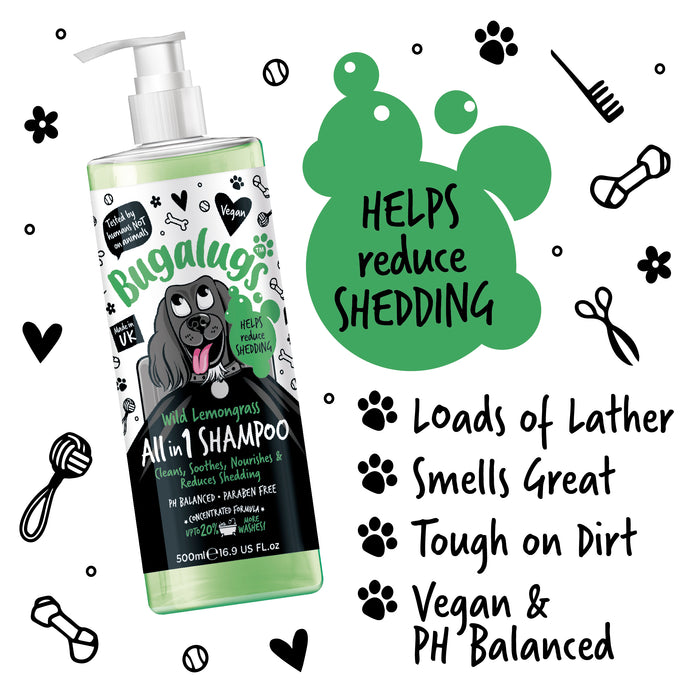 Shampoo per cani con controllo anti-caduta All in 1 500ml - Bugalugs - 2