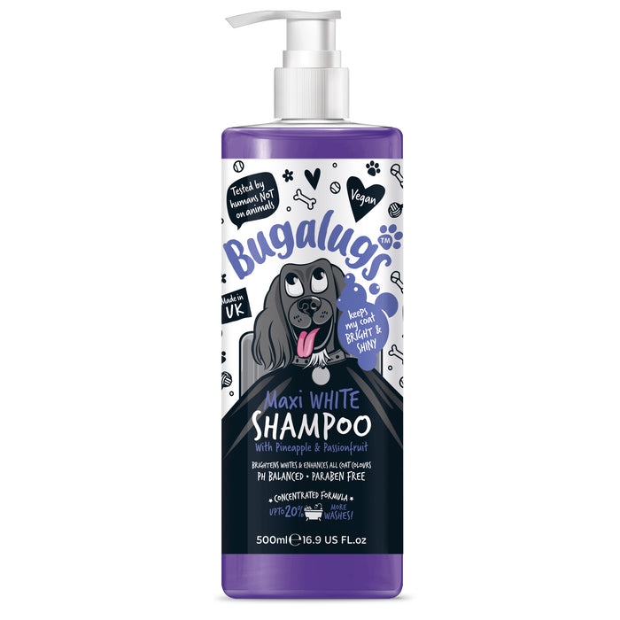 Shampoo Sbiancante per Cani Maxi White - Bugalugs : 500ml - 1
