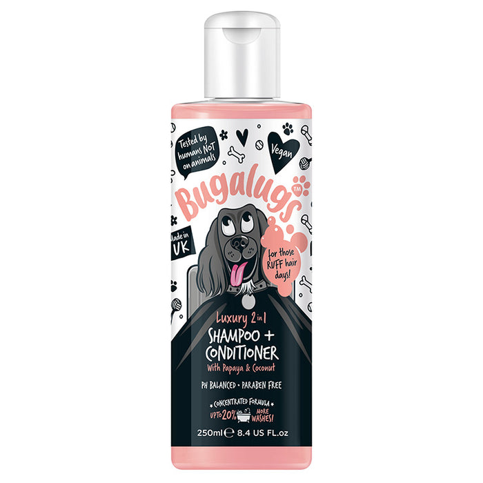 Shampoo & Balsamo 2 in 1 Papaya & Cocco - Bugalugs : 250 ml - 1