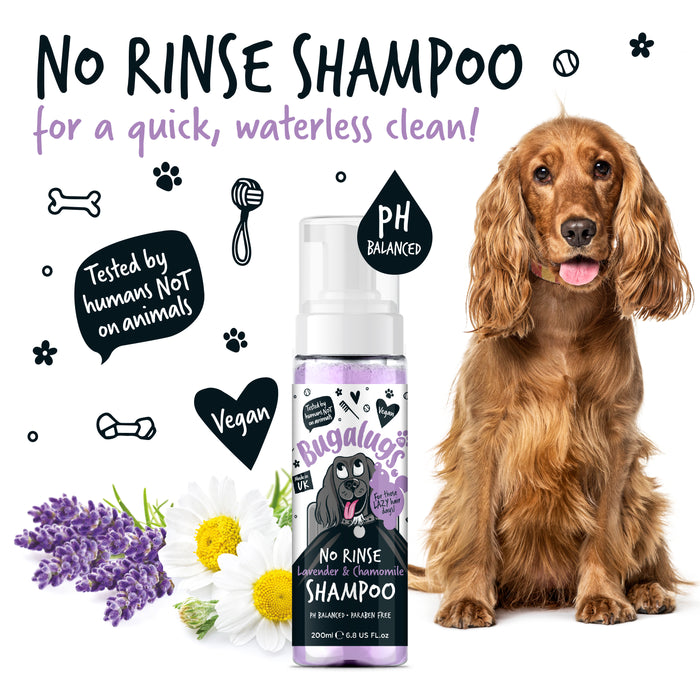 Shampoo in Schiuma Senza Risciacquo per Cani - Bugalugs : Lavanda &amp;amp; Camomila - 200ml - 3
