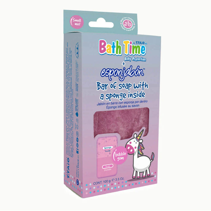 Spugna Sapone per Bambini con Aromi di Fragola e Zucchero Filato - 120g - T.taio : Bubble Gum - 1