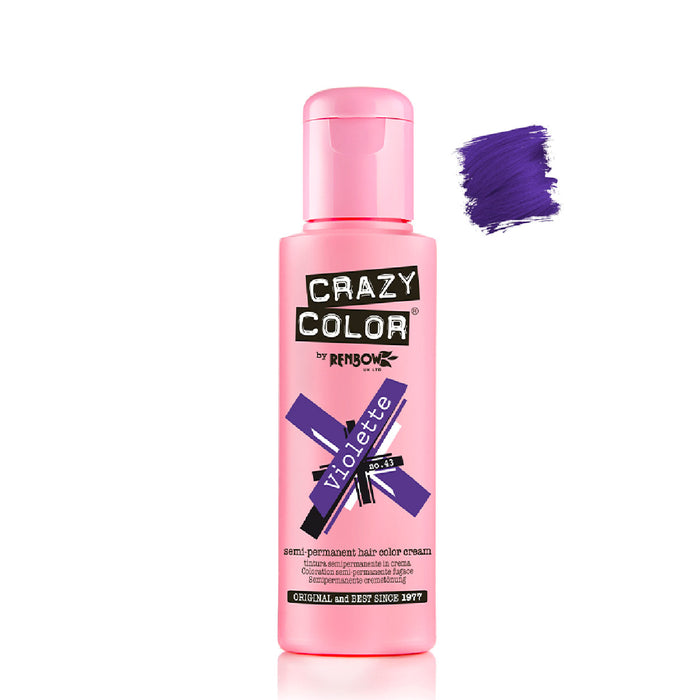 Colorante semipermanente senza ammoniaca 100ml - Crazy Color : 43 -  Violette - 1