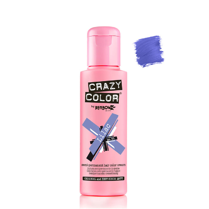 Colorante semipermanente senza ammoniaca 100ml - Crazy Color : 55 -  Lilac - 1
