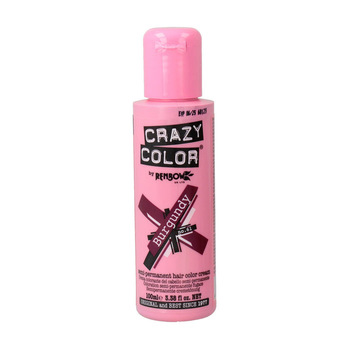 Colorante semipermanente senza ammoniaca 100ml - Crazy Color : 61 -  Burgundy - 1