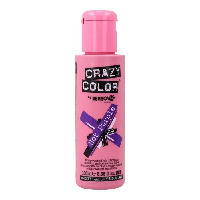 Colorante semipermanente senza ammoniaca 100ml - Crazy Color : 62 -  Hot Purple - 1