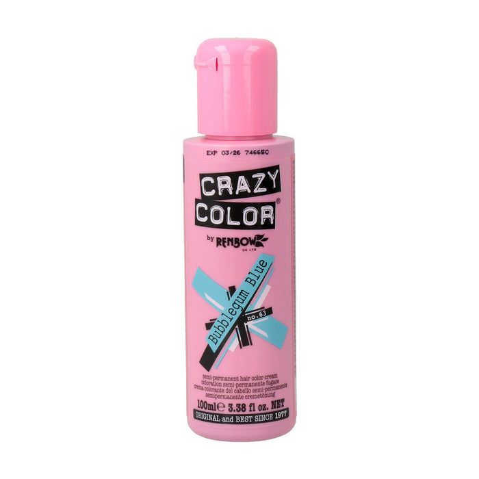 Colorante semipermanente senza ammoniaca 100ml - Crazy Color : 63 -  Bubblegum Blue - 1