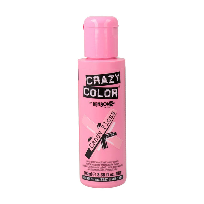 Colorante semipermanente senza ammoniaca 100ml - Crazy Color : 65 -  Candy Floss - 1