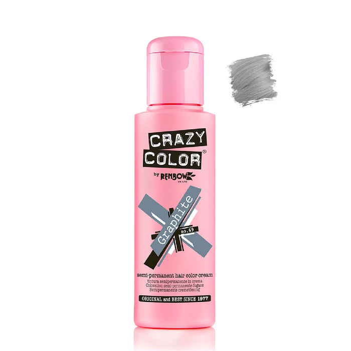 Colorante semipermanente senza ammoniaca 100ml - Crazy Color : 69 -  Graphite - 1