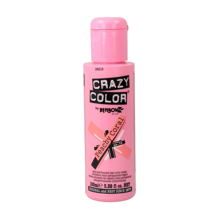 Colorante semipermanente senza ammoniaca 100ml - Crazy Color : 70 -  Peachy Coral - 1