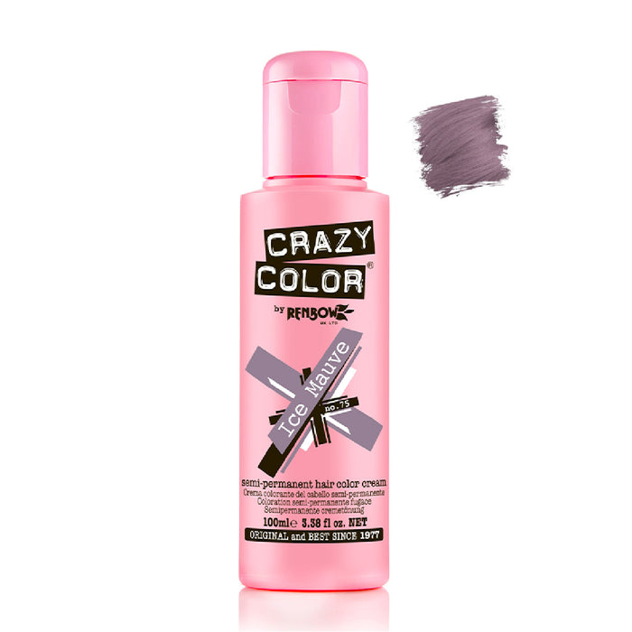 Colorante semipermanente senza ammoniaca 100ml - Crazy Color : 75 -  Ice Mauve - 1