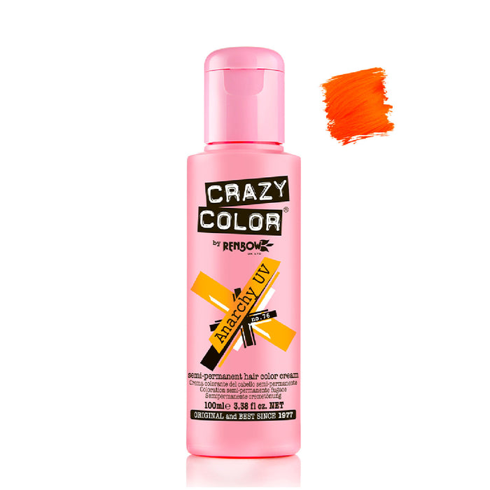 Colorante semipermanente senza ammoniaca 100ml - Crazy Color : 76 -  Anarchy  UV - 1