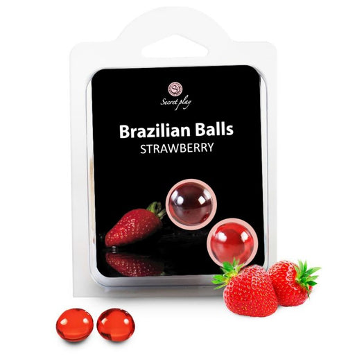 Set 2 Palline Lubrificanti Palline Brasiliane Fragole - Secretplay Cosmetic - Secret Play - 1