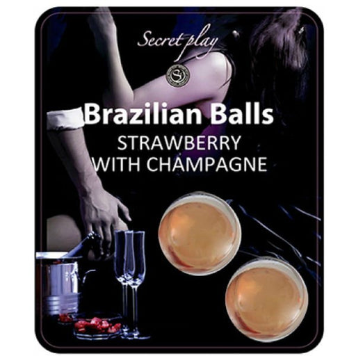 Set 2 Palline Lubrificanti Palline Brasiliane Fragole &amp; Cava - Secretplay Cosmetic - Secret Play - 1
