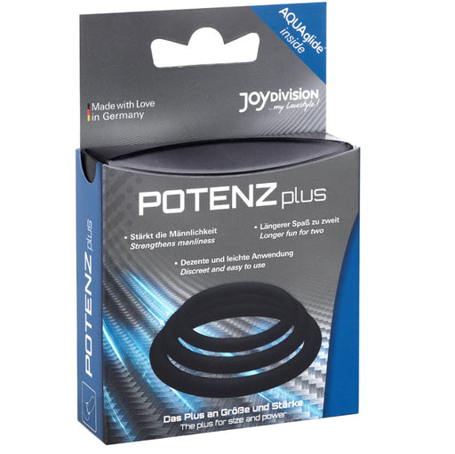 Kit 3 Duo Erection Enhancer Rings Taglia S, M, L Nero - Potenzduo - 2