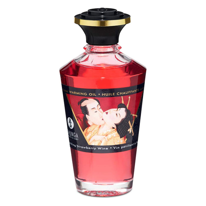 Olio da Massaggio Effetto Calore Gusto Intenso di Ciliegia 100 ml - Oli - Shunga - 1