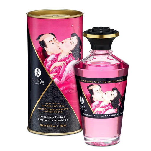 Olio da Massaggio Effetto Calore Gusto Lampone Intenso 100 ml - Oli - Shunga - 1