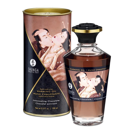 Olio da Massaggio Effetto Calore Gusto Cioccolato Intenso 100 ml - Oli - Shunga - 1
