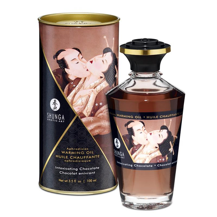 Olio da Massaggio Effetto Calore Gusto Cioccolato Intenso 100 ml - Oli - Shunga - 1