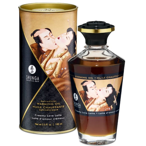 Olio da massaggio erotico Effetto calore Creamy Love Latte - Oli - Shunga - 1