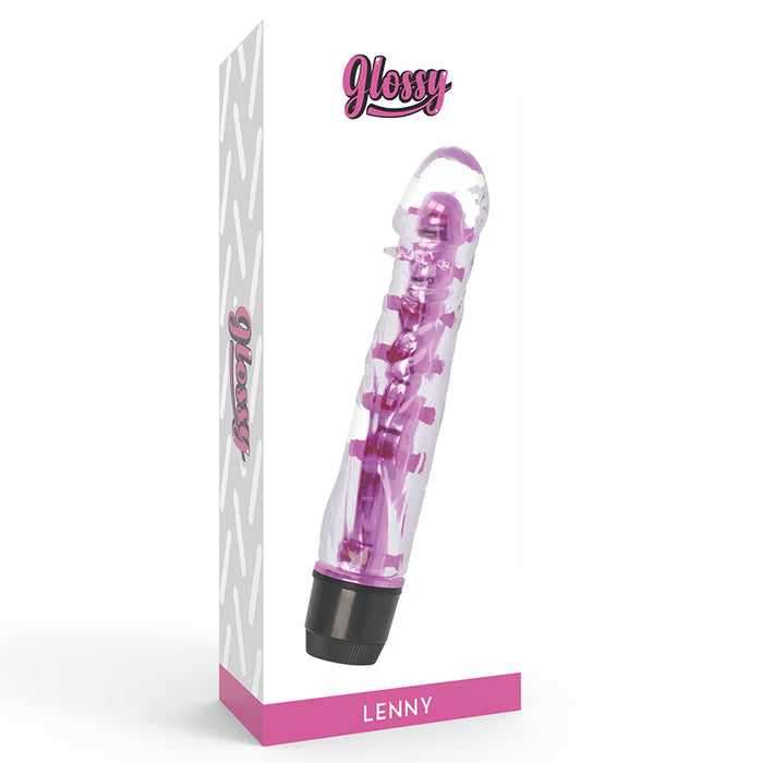 Vibratore Lenny Pink - Glossy - 5