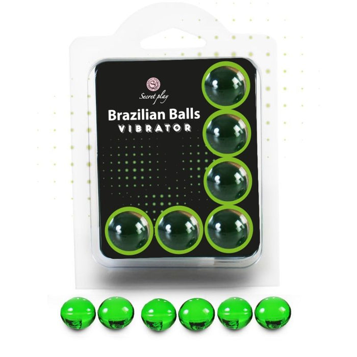 Set 6 Palline Lubrificanti Palline Brasiliane Vibranti - Secretplay Cosmetic - Secret Play - 1