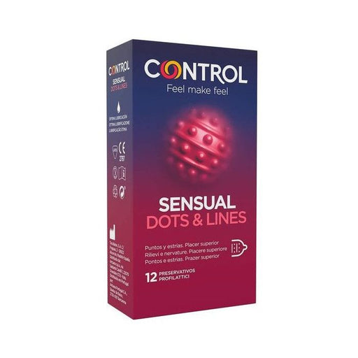 Preservativi puntini sensuali e smagliature - 12 unità - Control - 1