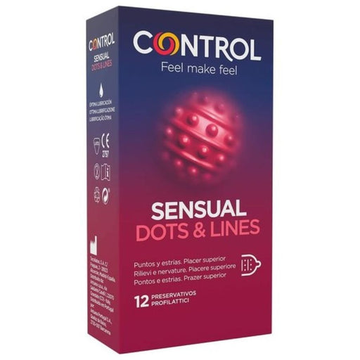 Preservativi puntini sensuali e smagliature - 12 unità - Control - 1