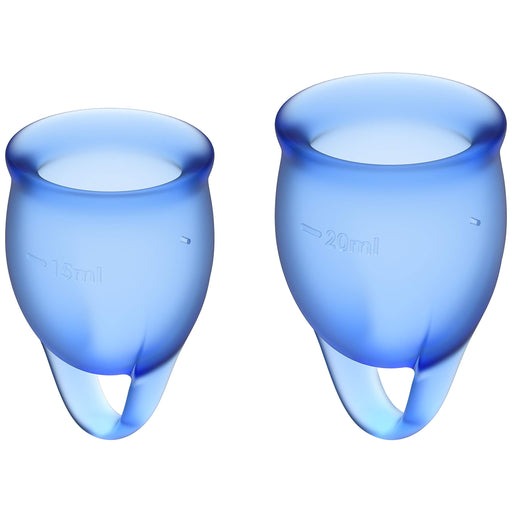 Kit Coppetta Mestruale Feel Confident Intense Blue 15+20ml - Satisfyer - 1