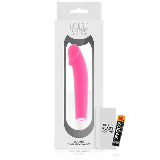 Vibratore realistico in silicone rosa - Dolce Vita - 1