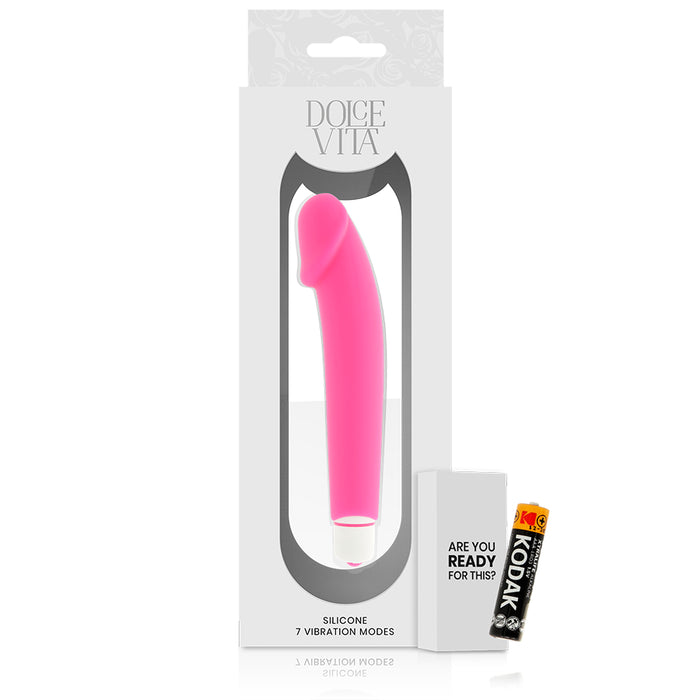 Vibratore realistico in silicone rosa - Dolce Vita - 1